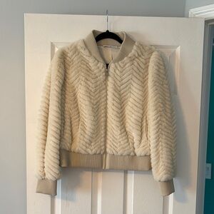 Dior Cream Ribbed real mink Fur Jacket